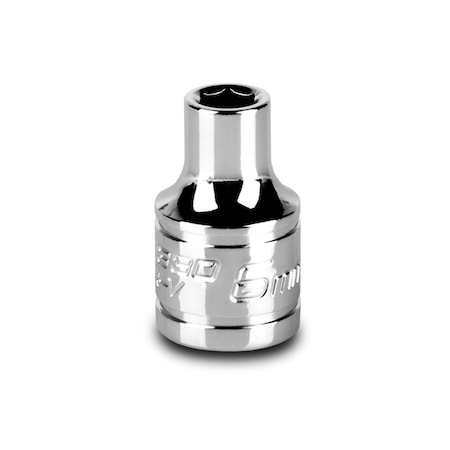 Capri Tools 3/8 in Drive 6 mm 6-Point Metric Shallow Socket 1-2330